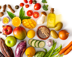 A colorful array of fruits and vegetables.