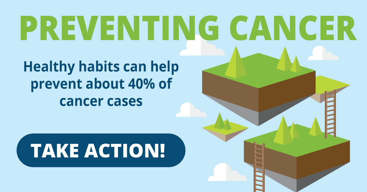 Preventing cancer: Healthy habits can help prevent nearly 50% of common cancers. Take action!