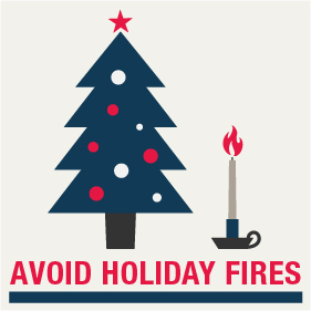 avoid holiday fires infographic
